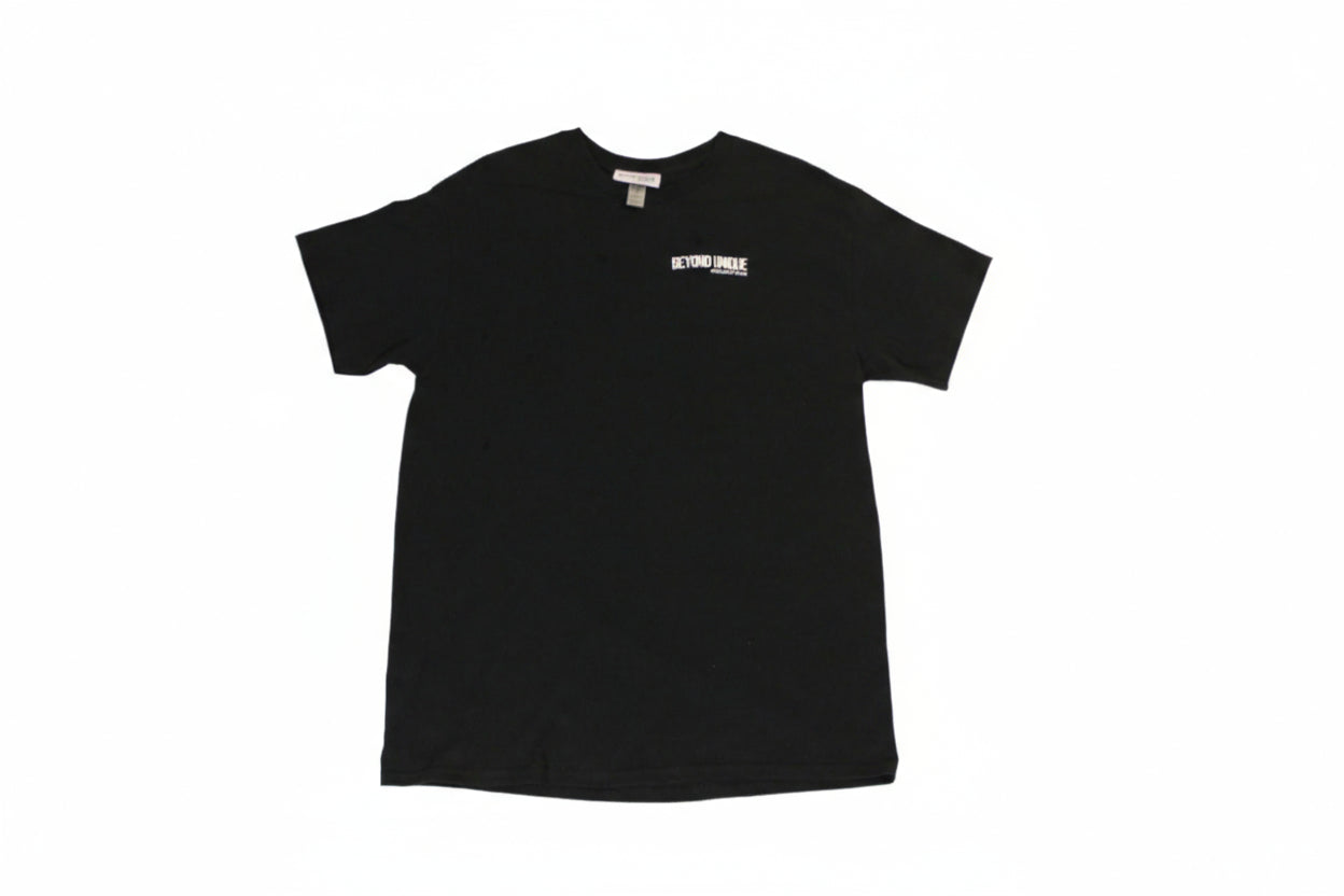 BLACK TEES w/ White Font Logo Short sleeve T-Shirt